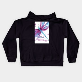 Mother's Day Pink Dragonfly Kids Hoodie